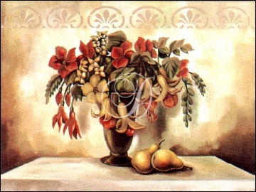 Still life with pears